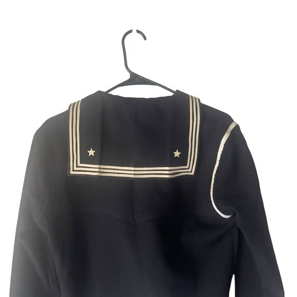 Vintage Men's Size 34 Navy Miitary 1950's Hat & Coat - Picture 7 of 10